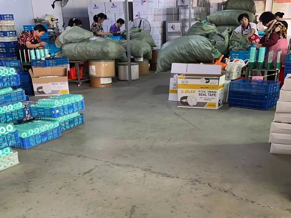 PTFE tape packing area for export cartons