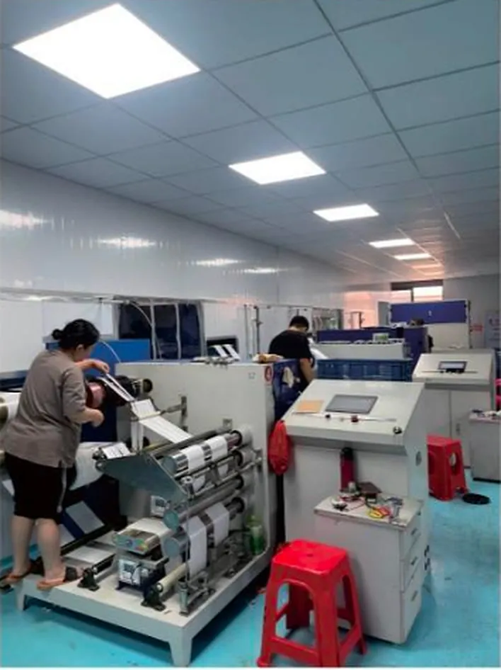 PTFE tape slitting machine in factory