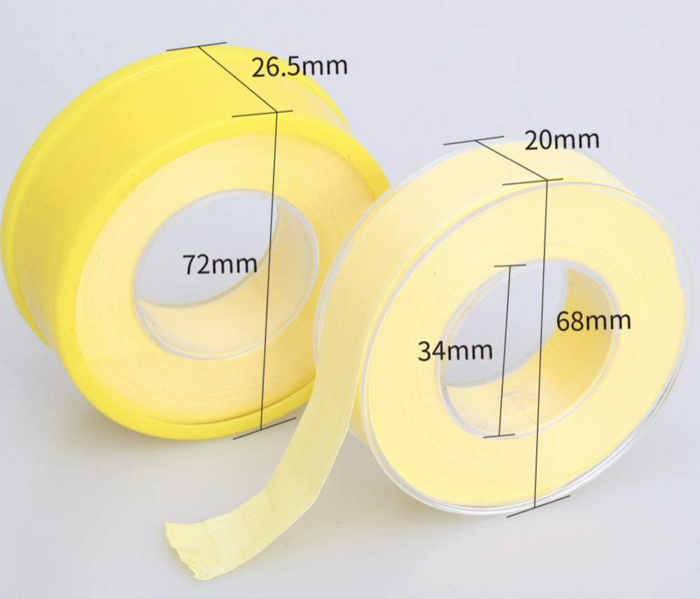 Yellow gas line PTFE tape