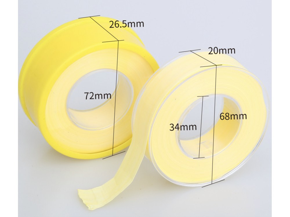 Yellow Gas Line Wide & Thick 20m PTFE Tape wholesale PTFE tape