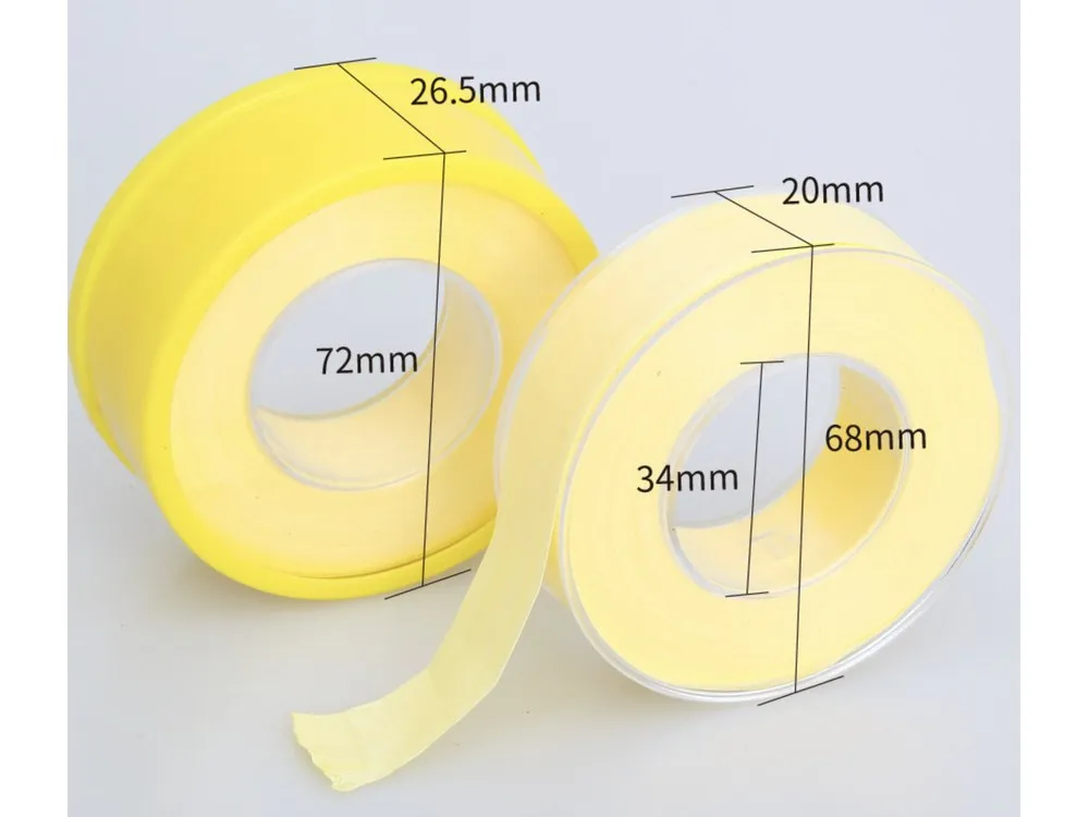 Yellow Gas Line Wide & Thick 20m PTFE Tape wholesale PTFE tape